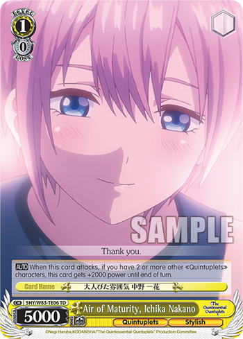 Air of Maturity, Ichika Nakano - 5HY/W83-TE06 - Trial Deck available at 401 Games Canada