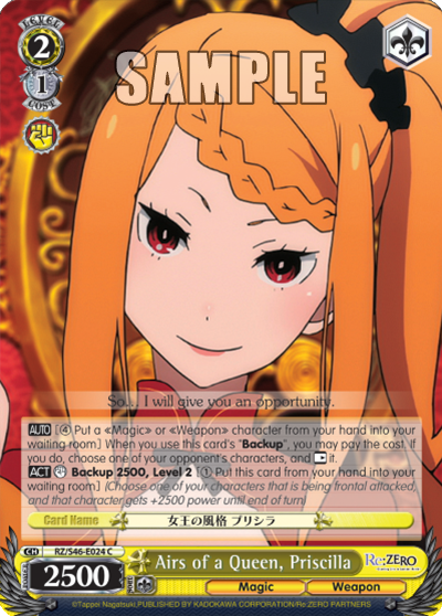 Airs of a Queen, Priscilla - RZ/S46-E024 - Common available at 401 Games Canada