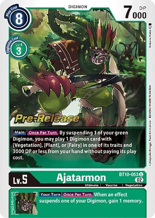 Ajatarmon (Prerelease Promo) - BT10-053 - Uncommon available at 401 Games Canada