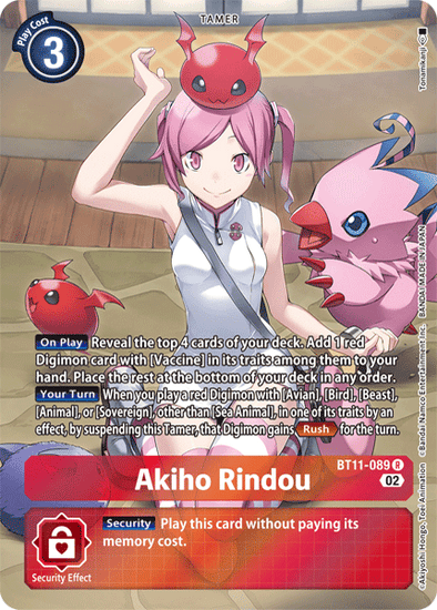 Akiho Rindou (Alternate Art) - BT11-089 - Rare available at 401 Games Canada