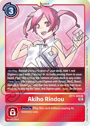 Akiho Rindou - BT11-089 - Rare available at 401 Games Canada