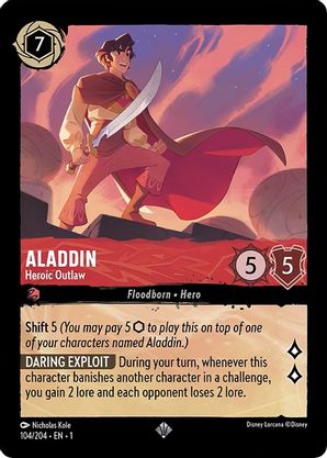 Aladdin (Heroic Outlaw) - 104/204 - Super Rare available at 401 Games Canada