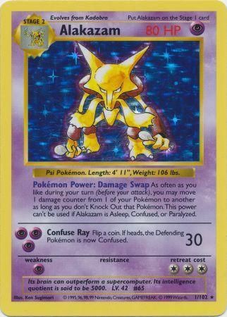 Alakazam - 1/102 - Holo - Shadowless available at 401 Games Canada