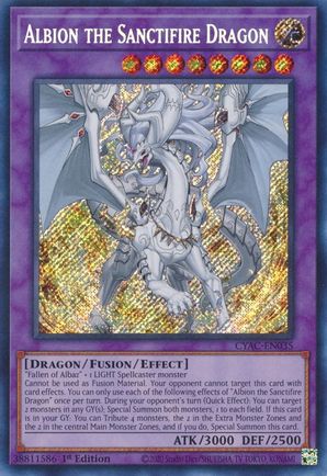 Albion the Sanctifire Dragon - CYAC-EN035 - Secret Rare - 1st Edition available at 401 Games Canada