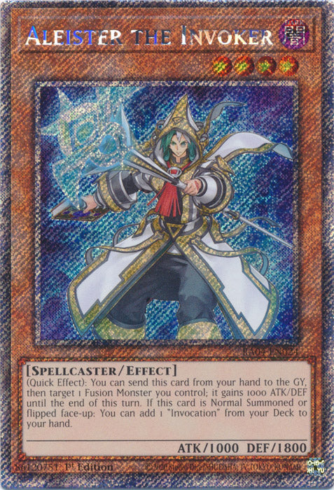 Aleister the Invoker (Alternate Art) (Platinum Secret Rare) - RA04-EN024 - Platinum Secret Rare - 1st Edition
