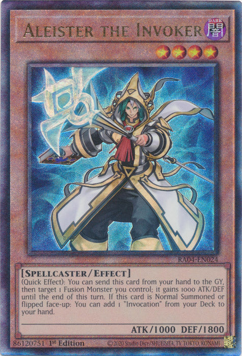 Aleister the Invoker (Alternate Art) (PUR) - RA04-EN024 - Prismatic Ultimate Rare - 1st Edition