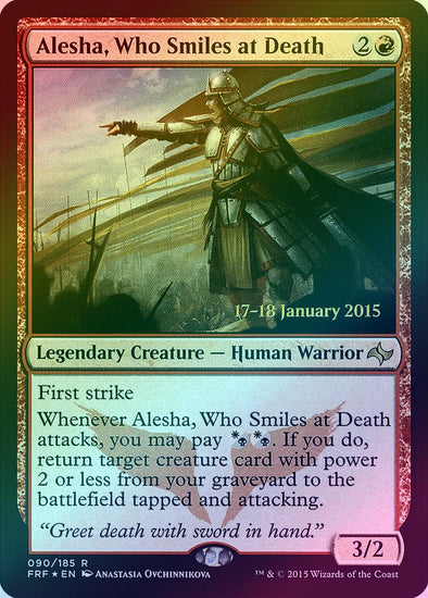401 Games Canada - Alesha, Who Smiles at Death - Prerelease Promo (Foil) (PFRF) 401 Games Canada - Alesha, Who Smiles at Death - Prerelease Promo (Foil) (PFRF)