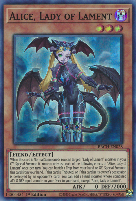 Alice, Lady of Lament - BACH-EN028 - Super Rare - 1st Edition available at 401 Games Canada