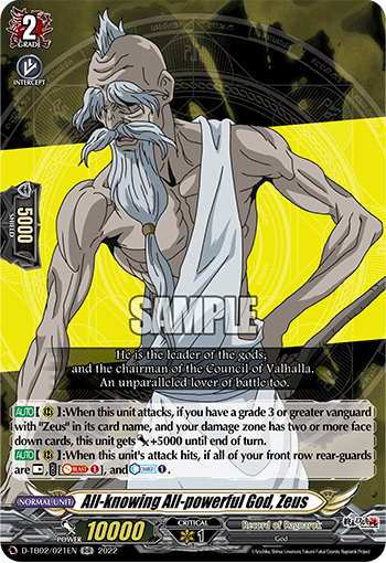 All-knowing All-powerful God, Zeus - D-TB02/021 - Double Rare available at 401 Games Canada