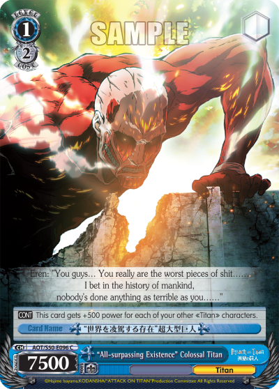 "All-surpassing Existence" Colossal Titan - AOT/S50-E096 - Common available at 401 Games Canada