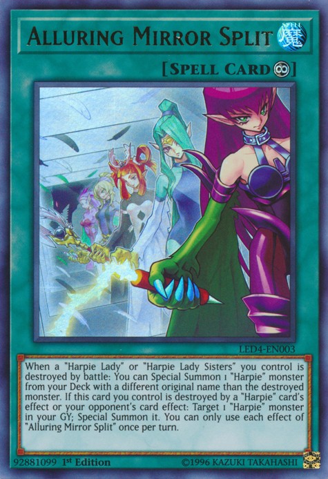 Alluring Mirror Split - LED4-EN003 - Ultra Rare - 1st Edition available at 401 Games Canada
