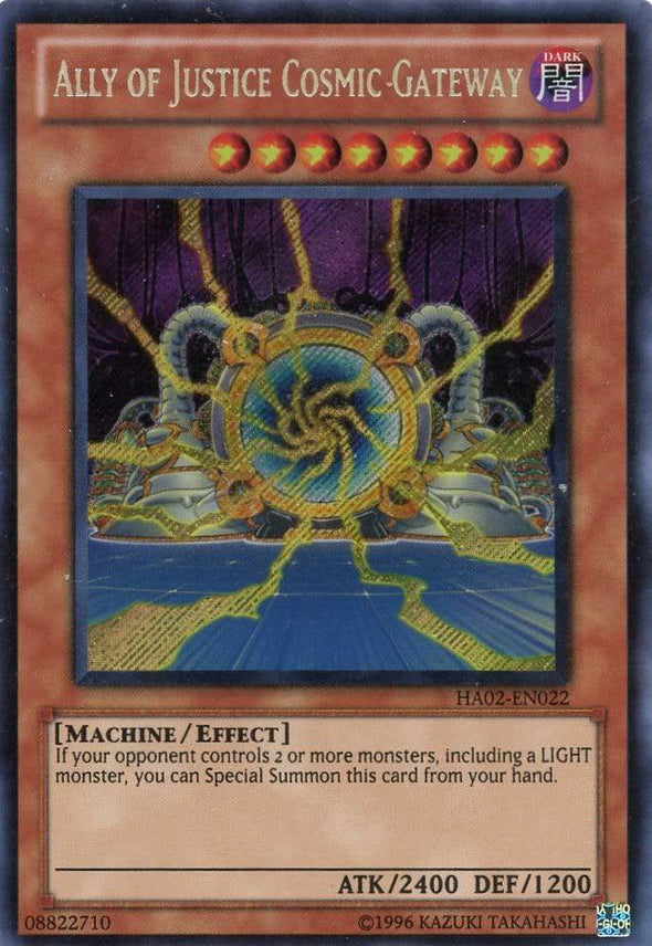 Ally of Justice Cosmic Gateway - HA02-EN022 - Secret Rare - Unlimited available at 401 Games Canada