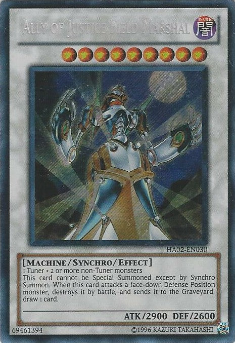 Ally of Justice Field Marshal - HA02-EN030 - Secret Rare - Unlimited available at 401 Games Canada