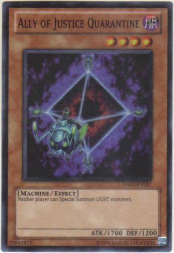 Ally of Justice Quarantine - HA03-EN051 - Super Rare - Unlimited available at 401 Games Canada