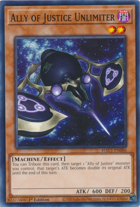 Ally of Justice Unlimiter - HAC1-EN086 - Common available at 401 Games Canada