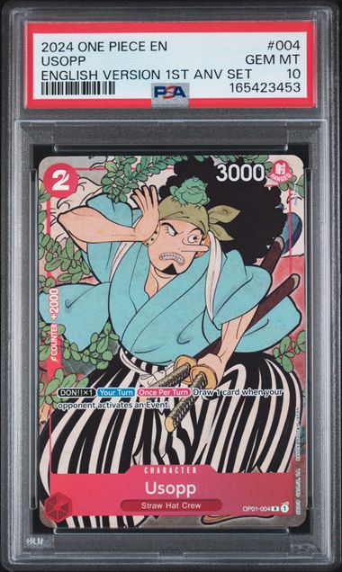 Usopp - English Version 1st Anniversary Set - GEM MINT 10