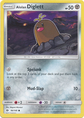 Alolan Diglett - 86/149 - Common available at 401 Games Canada