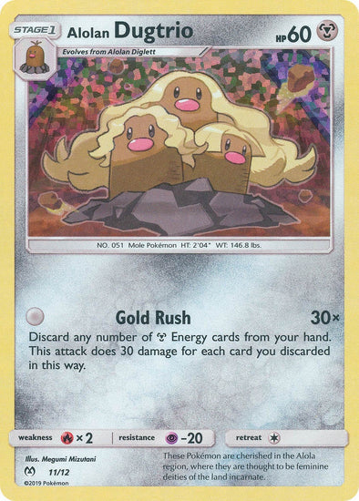 Alolan Dugtrio - 11/12 - McDonald's Holo - Promo available at 401 Games Canada