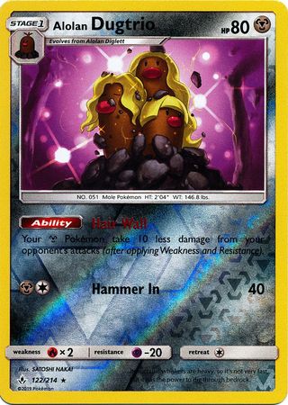 Alolan Dugtrio - 122/214 - Rare - Reverse Holo available at 401 Games Canada