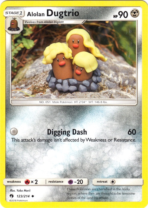 Alolan Dugtrio - 123/214 - Uncommon available at 401 Games Canada
