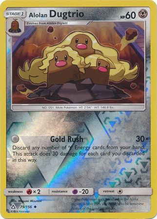 Alolan Dugtrio - 79/156 - Uncommon - Reverse Holo available at 401 Games Canada