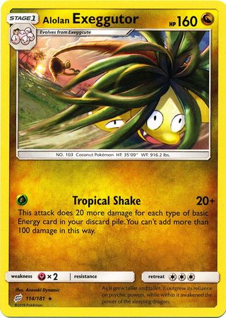 Alolan Exeggutor - 114/181 - Rare available at 401 Games Canada