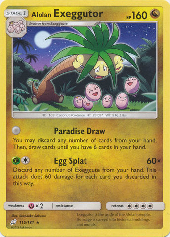 Alolan Exeggutor - 115/181 - Rare available at 401 Games Canada