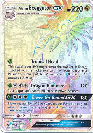 Alolan Exeggutor GX - 118/111 - Hyper Rare available at 401 Games Canada