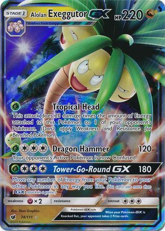 Alolan Exeggutor GX - 74/111 - Ultra Rare available at 401 Games Canada