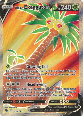 Alolan Exeggutor V - 071/078 - Full Art Ultra Rare available at 401 Games Canada