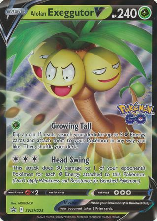 Alolan Exeggutor V - SWSH225 - Ultra Rare Promo available at 401 Games Canada