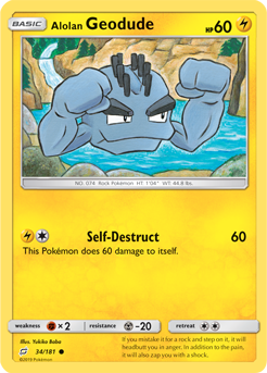 Alolan Geodude - 34/181 - Common available at 401 Games Canada