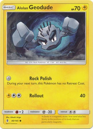Alolan Geodude - 40/145 - Common available at 401 Games Canada