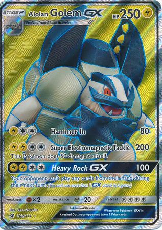 Alolan Golem GX - 102/111 - Full Art Ultra Rare available at 401 Games Canada