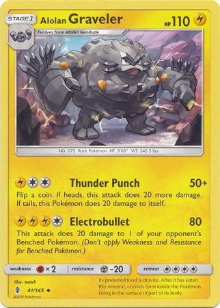 Alolan Graveler - 41/145 - Uncommon available at 401 Games Canada