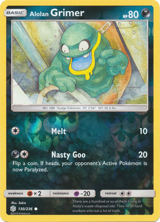Alolan Grimer - 130/236 - Common - Reverse Holo available at 401 Games Canada