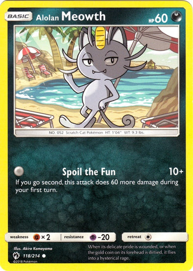 Alolan Meowth - 118/214 - Common available at 401 Games Canada