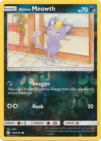 Alolan Meowth - 128/236 - Common - Reverse Holo available at 401 Games Canada