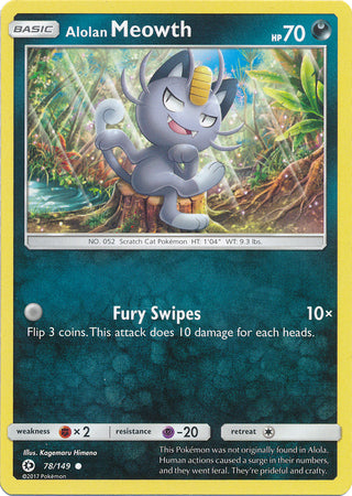 Alolan Meowth - 78/149 - Common available at 401 Games Canada