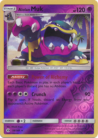 Alolan Muk - 58/149 - Holo Rare - Reverse Holo available at 401 Games Canada