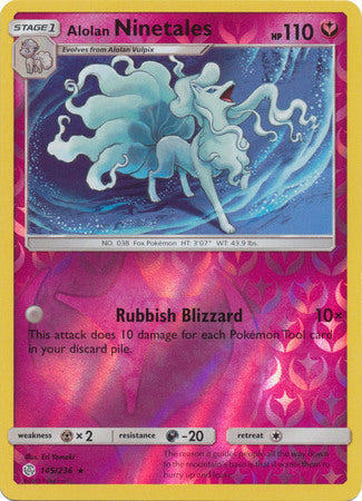 Alolan Ninetales - 145/236 - Holo Rare - Reverse Holo available at 401 Games Canada