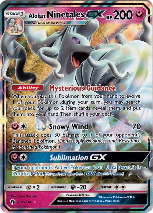 Alolan Ninetales GX - 132/214 - Ultra Rare available at 401 Games Canada