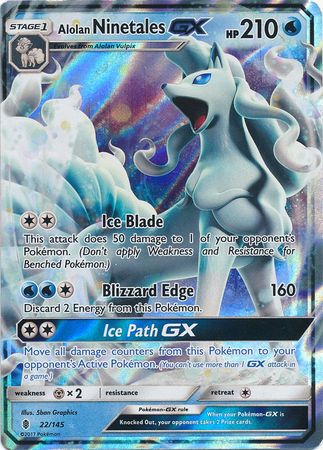 Alolan Ninetales GX - 22/145 - Ultra Rare available at 401 Games Canada