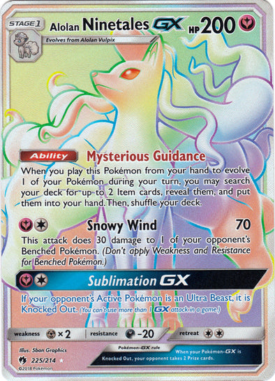 Alolan Ninetales GX - 225/214 - Hyper Rare available at 401 Games Canada