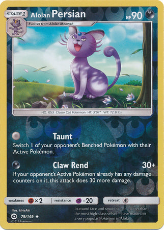 Alolan Persian - 79/149 - Uncommon - Reverse Holo available at 401 Games Canada