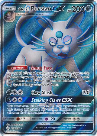 Alolan Persian GX - 219/236 - Full Art Ultra Rare available at 401 Games Canada