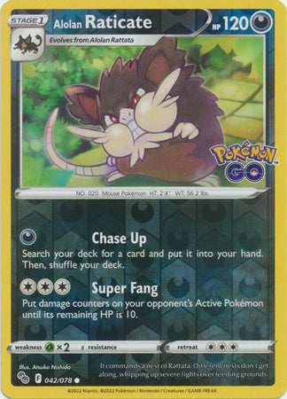 Alolan Raticate - 042/078 - Common - Reverse Holo available at 401 Games Canada