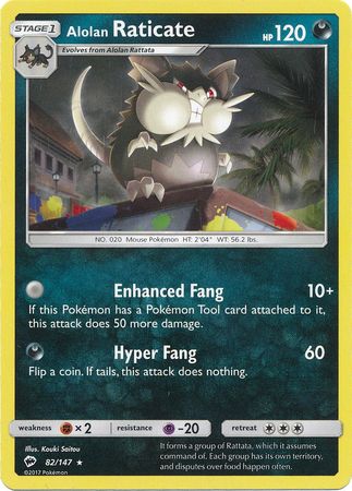 Alolan Raticate - 82/147 - Rare available at 401 Games Canada