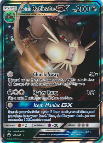 Alolan Raticate GX - 85/168 - Ultra Rare available at 401 Games Canada