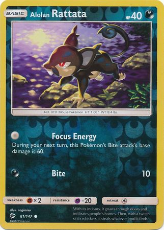 Alolan Rattata - 81/147 - Common - Reverse Holo available at 401 Games Canada